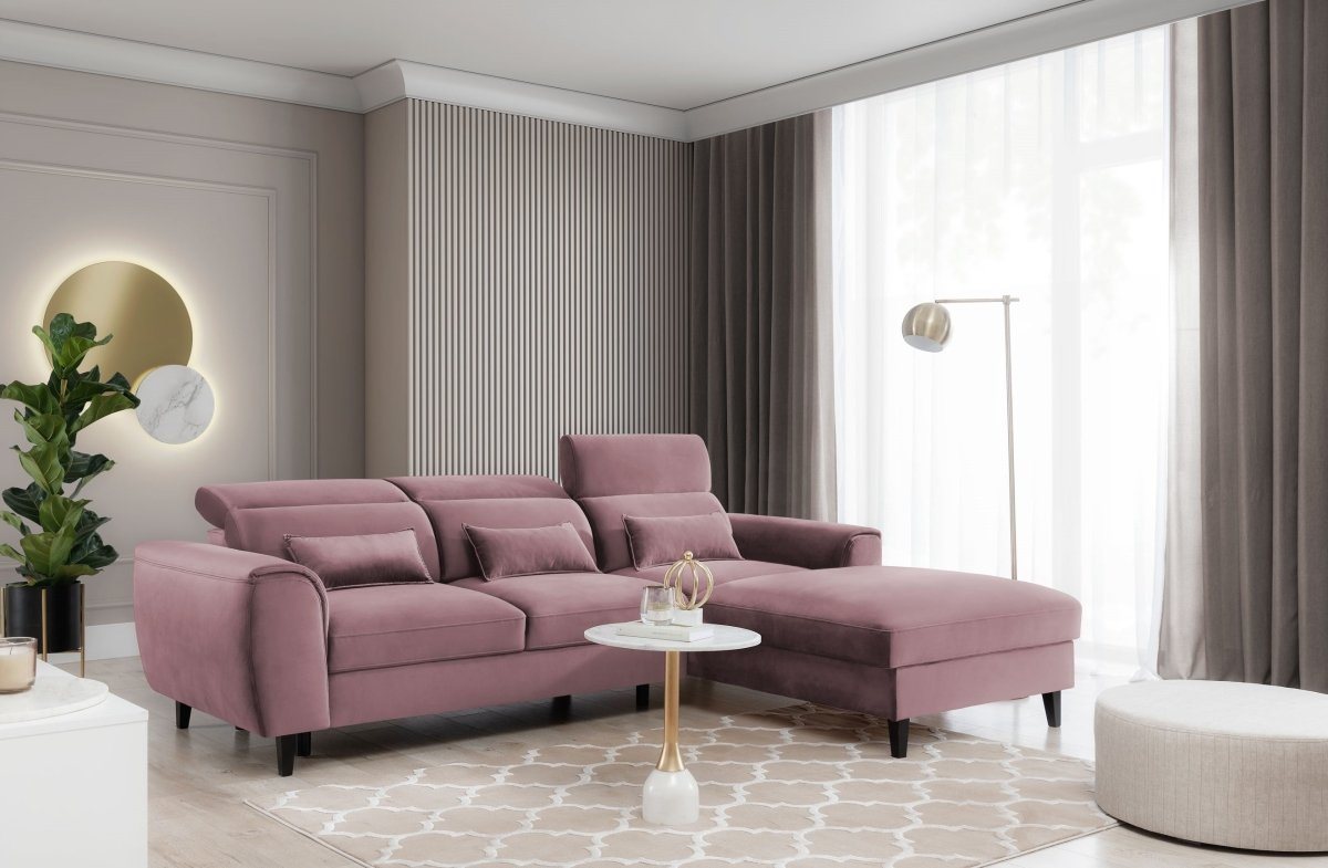 Luxusbetten24 Schlafsofa Designer Sofa Forino, mit Schlaf- und Klappfunktion von Luxusbetten24