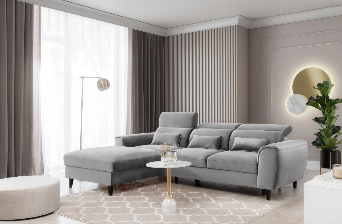 Luxusbetten24 Schlafsofa Designer Sofa Forino, mit Schlaf- und Klappfunktion von Luxusbetten24