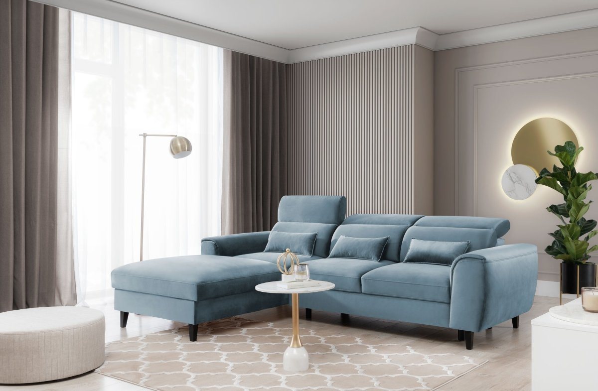 Luxusbetten24 Schlafsofa Designer Sofa Forino, mit Schlaf- und Klappfunktion von Luxusbetten24