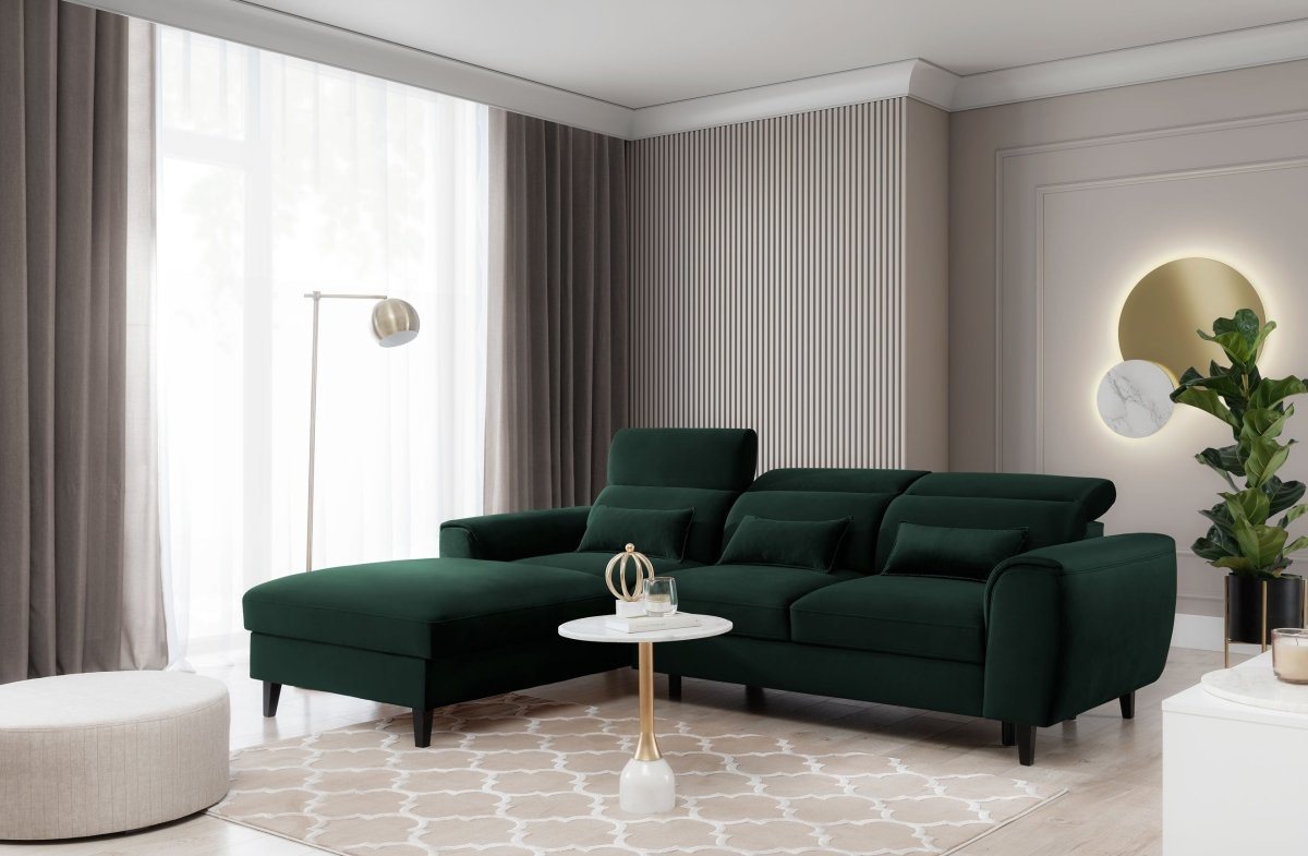 Luxusbetten24 Schlafsofa Designer Sofa Forino, mit Schlaf- und Klappfunktion von Luxusbetten24