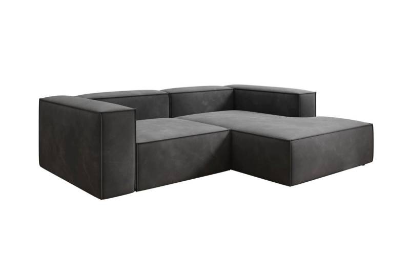 Luxusbetten24 Sofa Designer Sofa Lesley L Mini, in Samt von Luxusbetten24