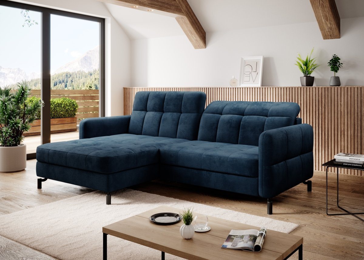 Luxusbetten24 Schlafsofa Designer Sofa Loria, mit Schlaf- und Klappfunktion von Luxusbetten24