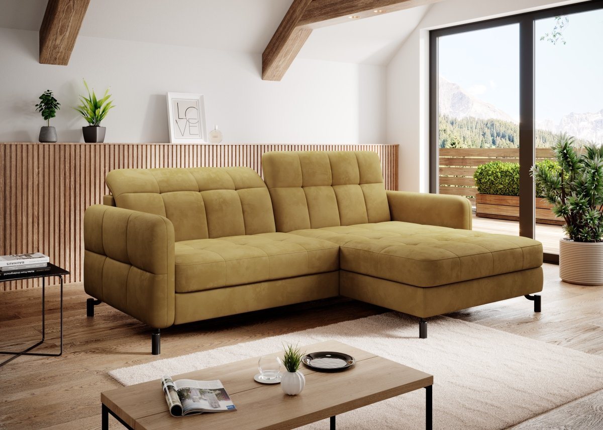 Luxusbetten24 Schlafsofa Designer Sofa Loria, mit Schlaf- und Klappfunktion von Luxusbetten24