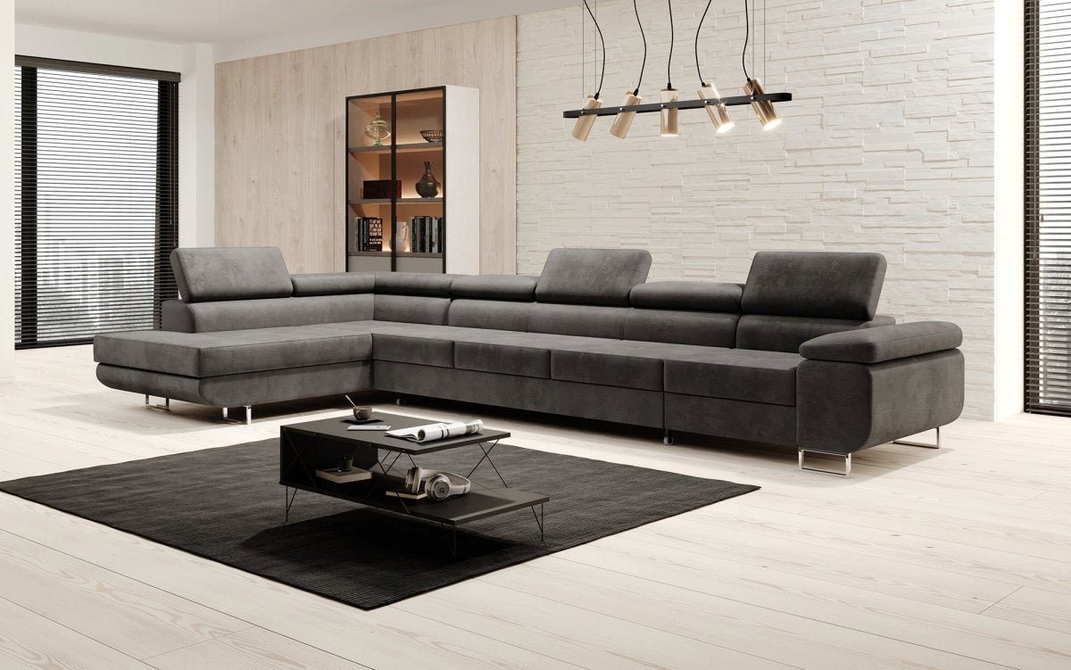 Luxusbetten24 Schlafsofa Designer Sofa Maxi, mit Schlaf- und Klapptfunktion von Luxusbetten24