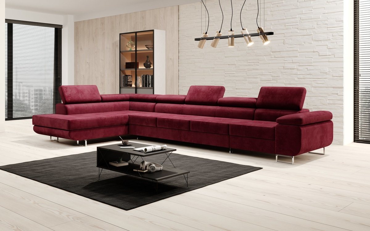 Luxusbetten24 Schlafsofa Designer Sofa Maxi, mit Schlaf- und Klapptfunktion von Luxusbetten24