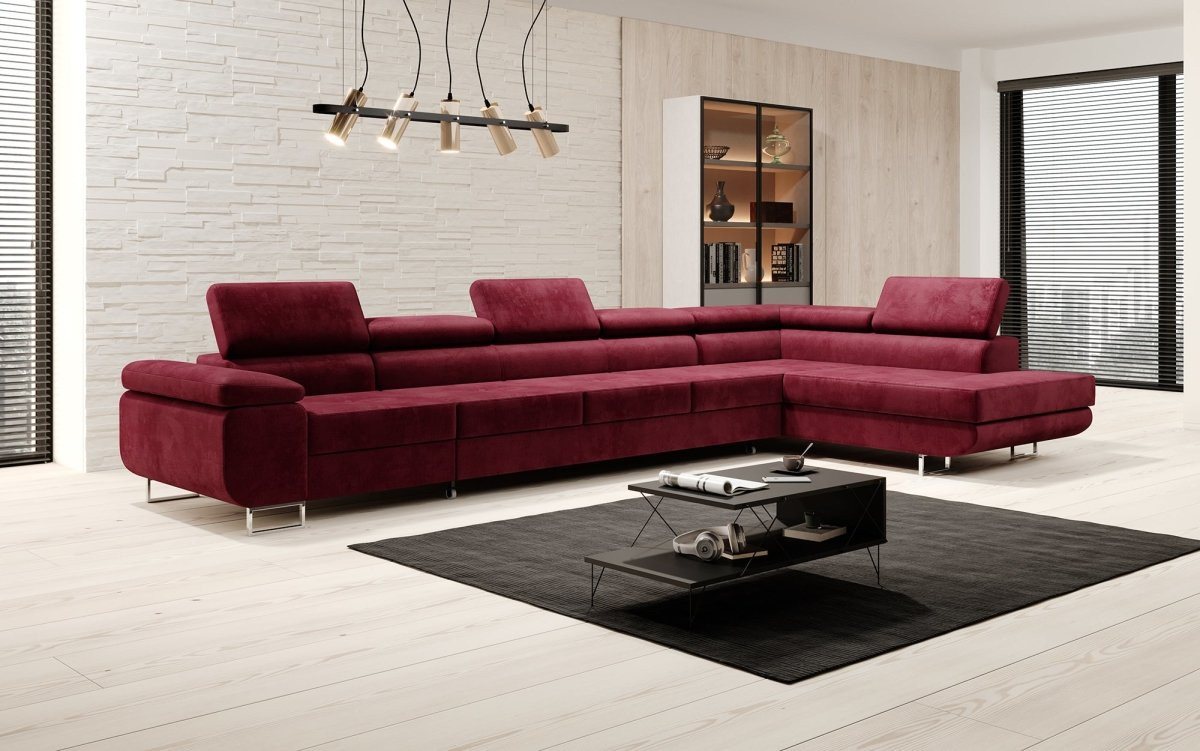 Luxusbetten24 Schlafsofa Designer Sofa Maxi, mit Schlaf- und Klapptfunktion von Luxusbetten24