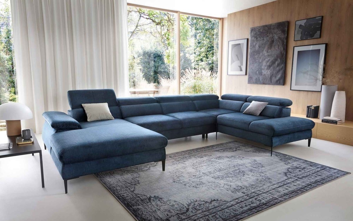 Luxusbetten24 Schlafsofa Designer Sofa Miriam, mit Schlaf- und Klappfunktion von Luxusbetten24