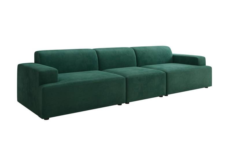 Luxusbetten24 Sofa Designer Sofa Monza 3 Sitzer XXL, in Samt von Luxusbetten24