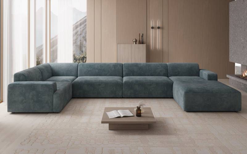 Luxusbetten24 Sofa Designer Sofa Monza U XXL, in Cord Luxusbetten24 Sofa Designer Sofa Monza U XXL, in Cord von Luxusbetten24