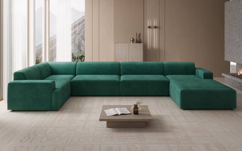 Luxusbetten24 Sofa Designer Sofa Monza U XXL, in Samt Luxusbetten24 Sofa Designer Sofa Monza U XXL, in Samt von Luxusbetten24