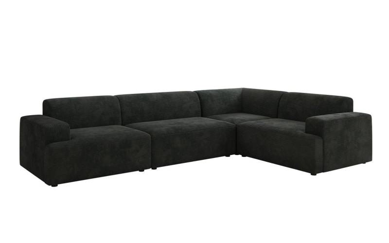 Luxusbetten24 Sofa Designer Sofa Monza Wohnlandschaft L, in Cord von Luxusbetten24