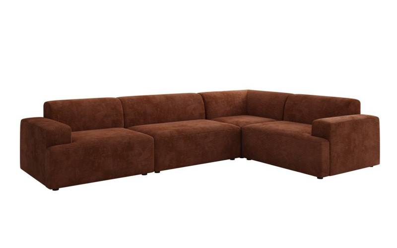 Luxusbetten24 Sofa Designer Sofa Monza Wohnlandschaft L, in Cord von Luxusbetten24