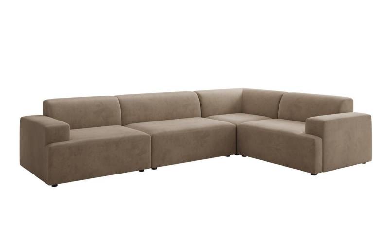 Luxusbetten24 Sofa Designer Sofa Monza Wohnlandschaft L, in Samt von Luxusbetten24