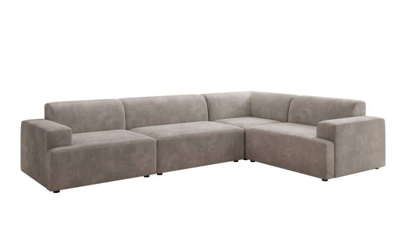 Luxusbetten24 Sofa Designer Sofa Monza Wohnlandschaft L, in Samt von Luxusbetten24