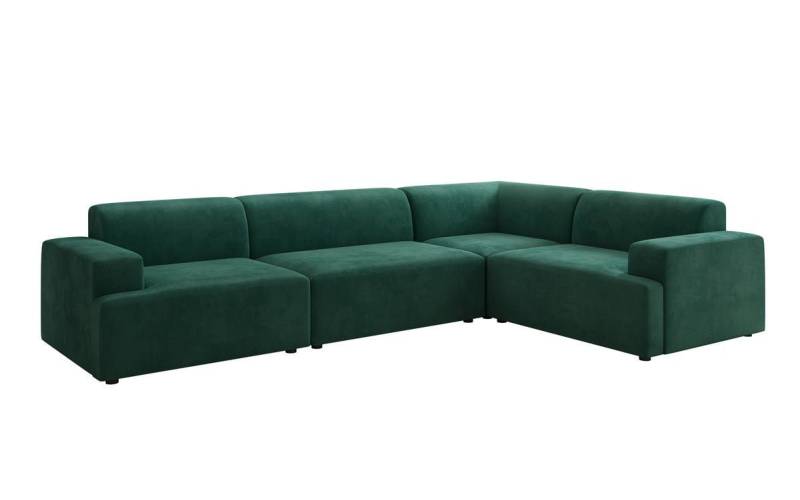 Luxusbetten24 Sofa Designer Sofa Monza Wohnlandschaft L, in Samt von Luxusbetten24