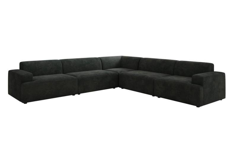 Luxusbetten24 Sofa Designer Sofa Monza Wohnlandschaft L XXL, in Cord von Luxusbetten24