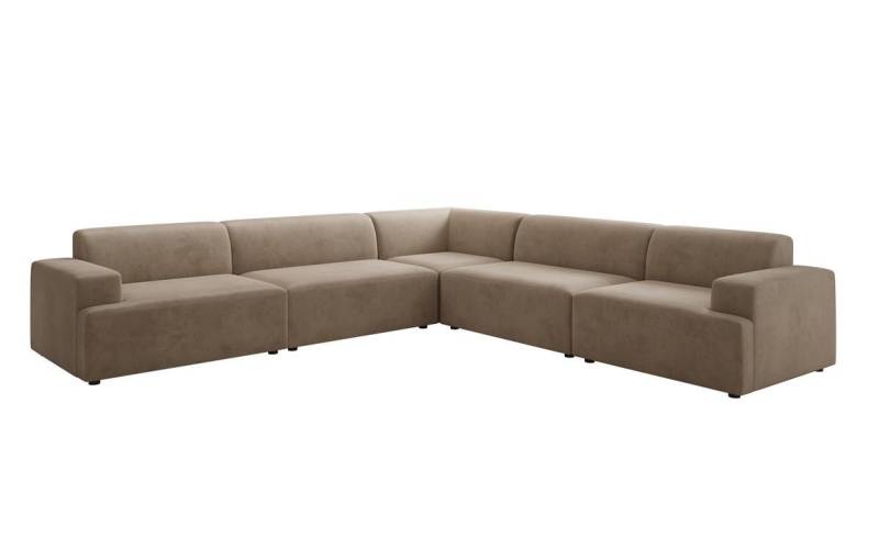 Luxusbetten24 Sofa Designer Sofa Monza Wohnlandschaft L XXL, in Samt von Luxusbetten24