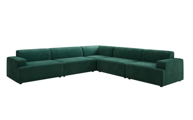 Luxusbetten24 Sofa Designer Sofa Monza Wohnlandschaft L XXL, in Samt von Luxusbetten24