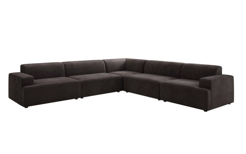 Luxusbetten24 Sofa Designer Sofa Monza Wohnlandschaft L XXL, in Samt von Luxusbetten24