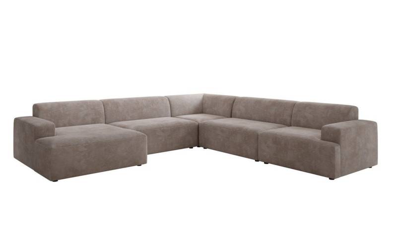 Luxusbetten24 Sofa Designer Sofa Monza Wohnlandschaft U XXL, in Cord von Luxusbetten24