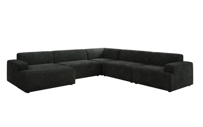 Luxusbetten24 Sofa Designer Sofa Monza Wohnlandschaft U XXL, in Cord von Luxusbetten24
