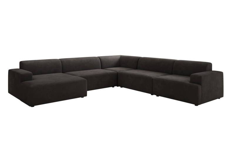 Luxusbetten24 Sofa Designer Sofa Monza Wohnlandschaft U XXL, in Samt von Luxusbetten24