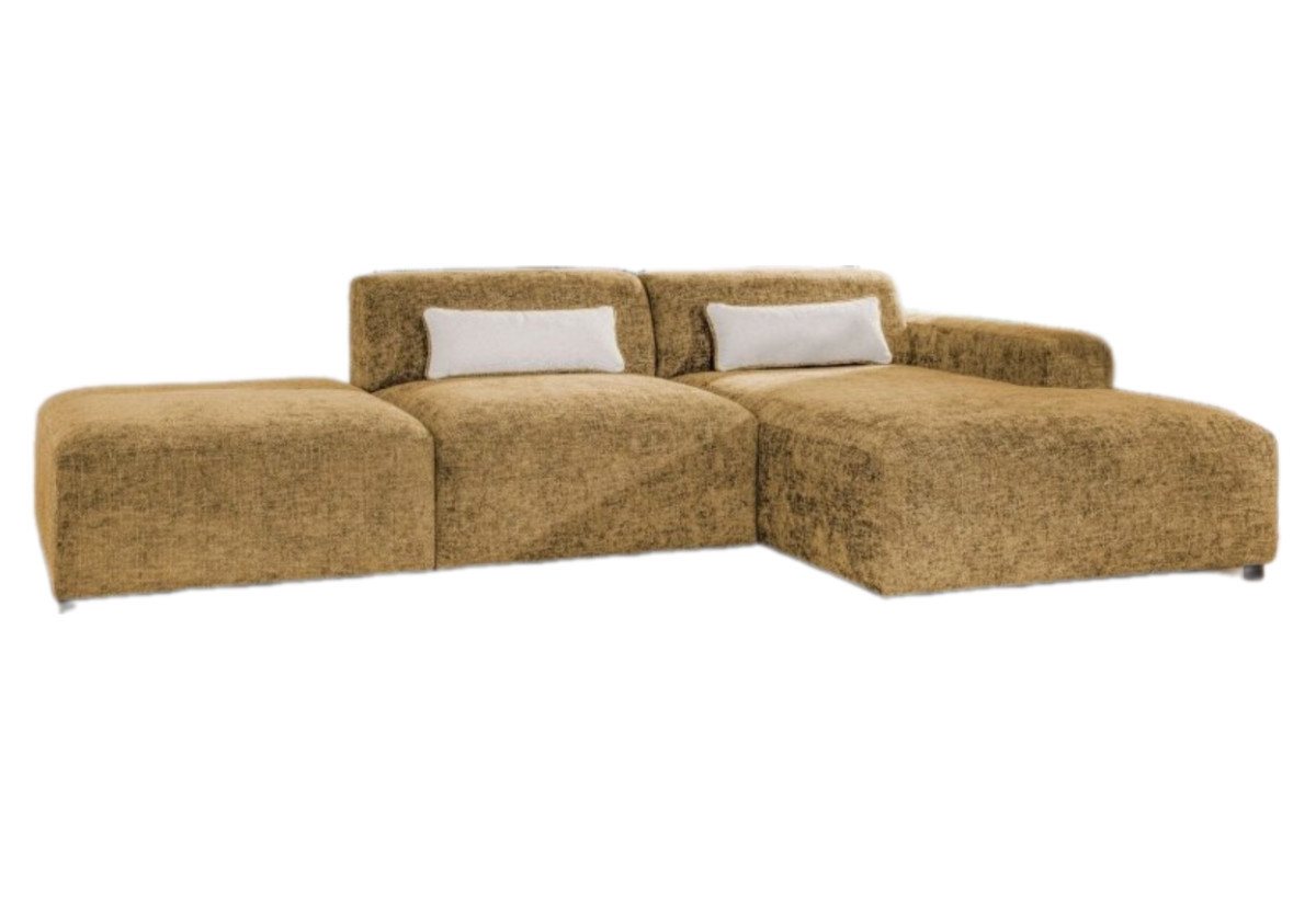 Luxusbetten24 Sofa Designer Sofa Napoli, inkl. Beistellhocker von Luxusbetten24