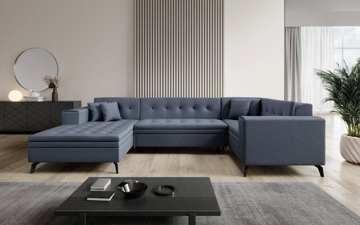 Luxusbetten24 Sofa Designer Sofa Neola, mit Schlaffunktion von Luxusbetten24