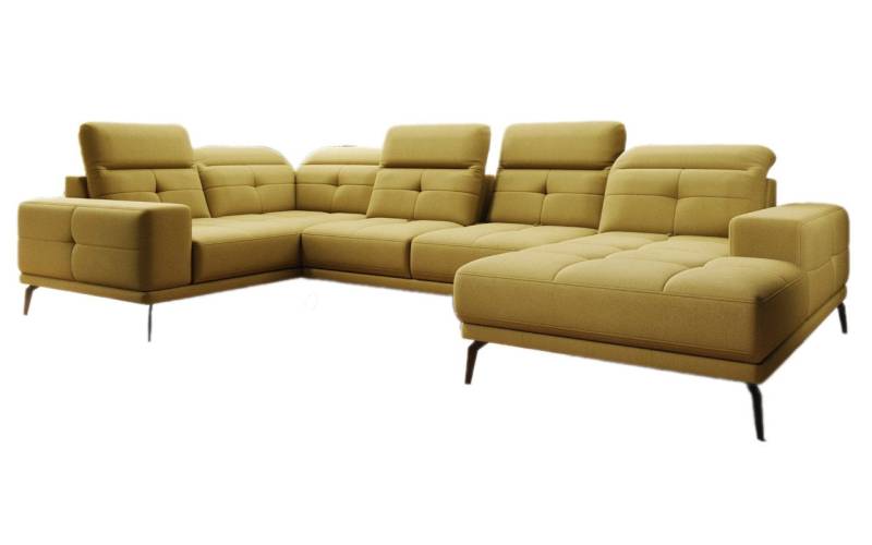 Luxusbetten24 Sofa Designer Sofa Nerio, mit verstellbarer Kopf- und Rückenlehne von Luxusbetten24