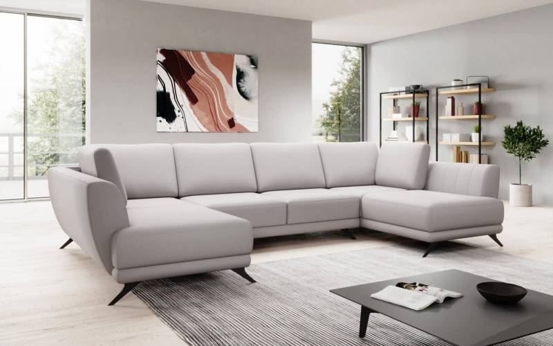 Luxusbetten24 Schlafsofa Designer Sofa Nina, mit Schlaffunktion von Luxusbetten24