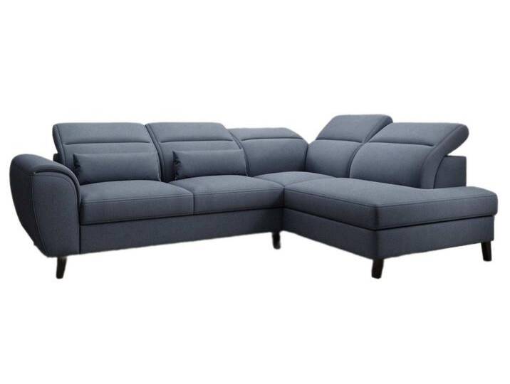 Luxusbetten24 Sofa Designer Sofa Nobile, mit verstellbarer Rückenlehne, blau, Blau von Luxusbetten24