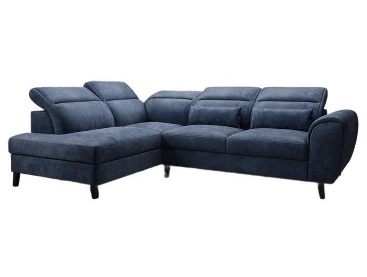 Luxusbetten24 Sofa Designer Sofa Nobile, mit verstellbarer Rückenlehne, blau, Blau von Luxusbetten24