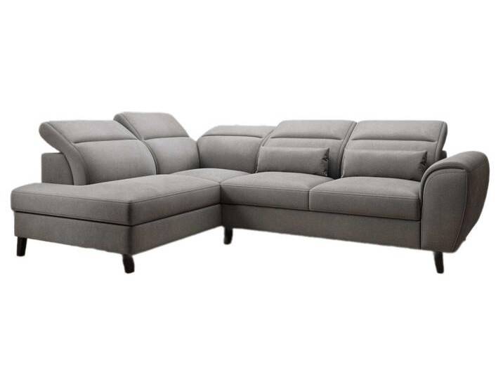 Luxusbetten24 Sofa Designer Sofa Nobile, mit verstellbarer Rückenlehne, grau, Grau von Luxusbetten24