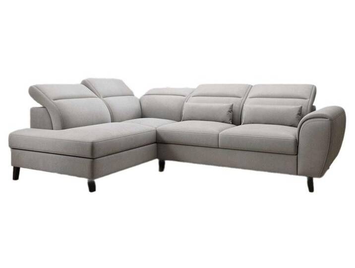 Luxusbetten24 Sofa Designer Sofa Nobile, mit verstellbarer Rückenlehne, grau, Hellgrau von Luxusbetten24
