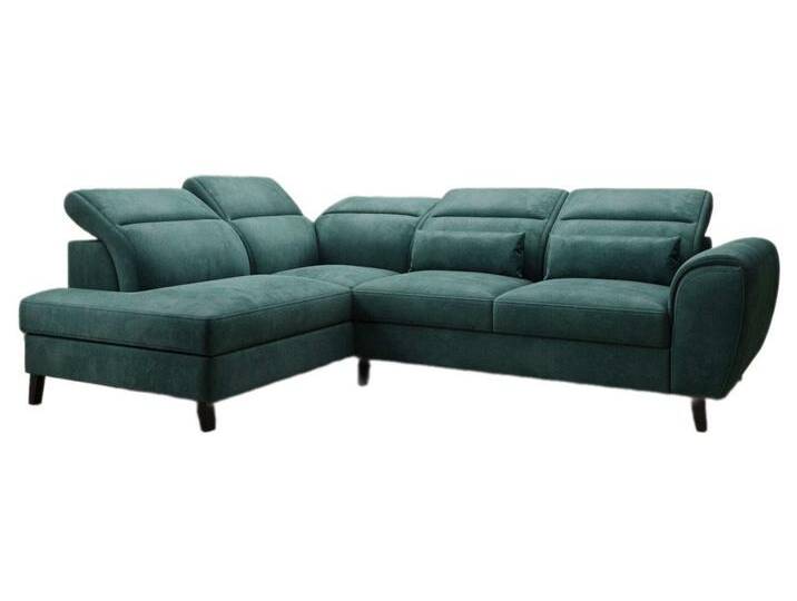 Luxusbetten24 Sofa Designer Sofa Nobile, mit verstellbarer Rückenlehne, grün, Grün von Luxusbetten24