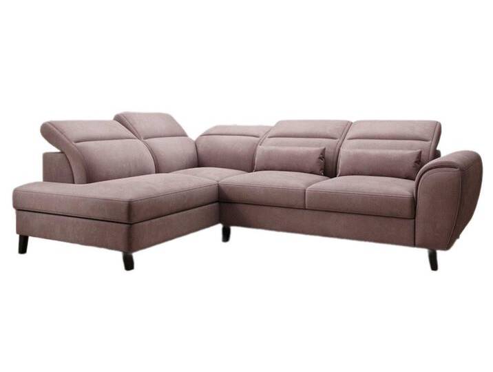 Luxusbetten24 Sofa Designer Sofa Nobile, mit verstellbarer Rückenlehne, rosa, Rosé von Luxusbetten24