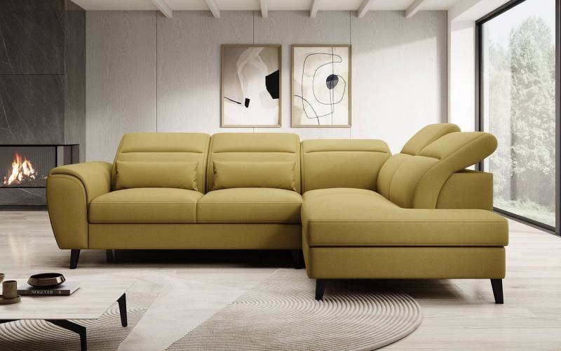 Luxusbetten24 Sofa Designer Sofa Nobile, mit verstellbarer Rückenlehne von Luxusbetten24