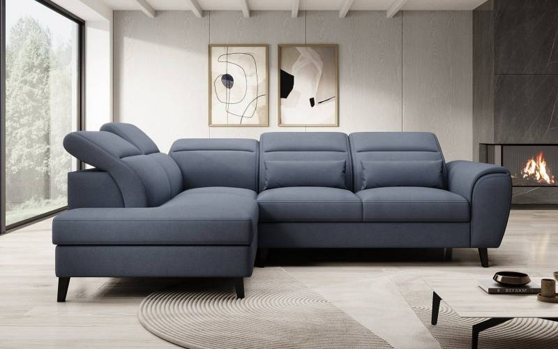 Luxusbetten24 Sofa Designer Sofa Nobile, mit verstellbarer Rückenlehne von Luxusbetten24