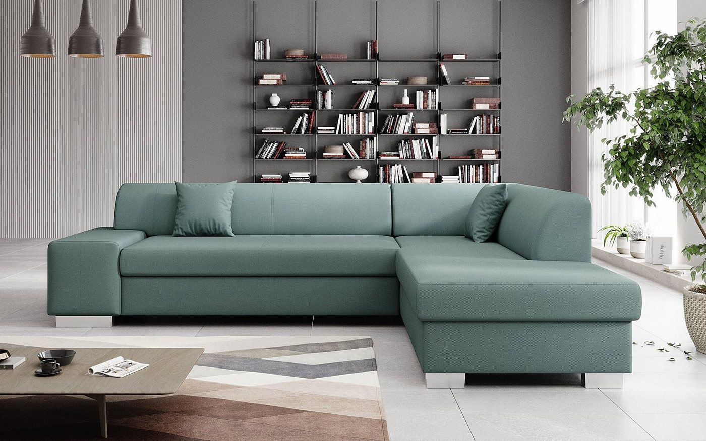 Luxusbetten24 Schlafsofa Designer Sofa Pina, mit Schlaf- und Klappfunktion von Luxusbetten24