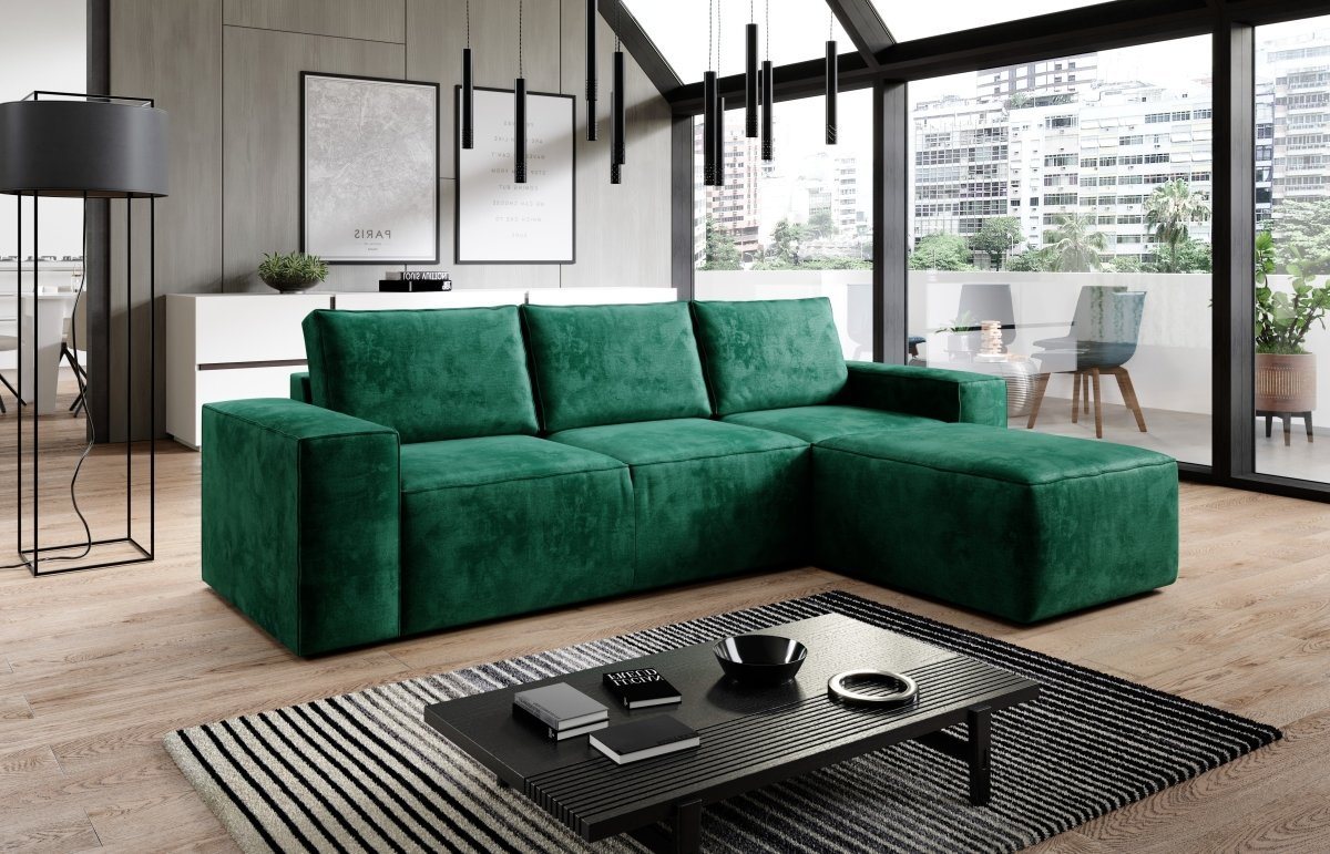 Luxusbetten24 Schlafsofa Designer Sofa Solaris, mit Schlaffunktion und Stauraum von Luxusbetten24