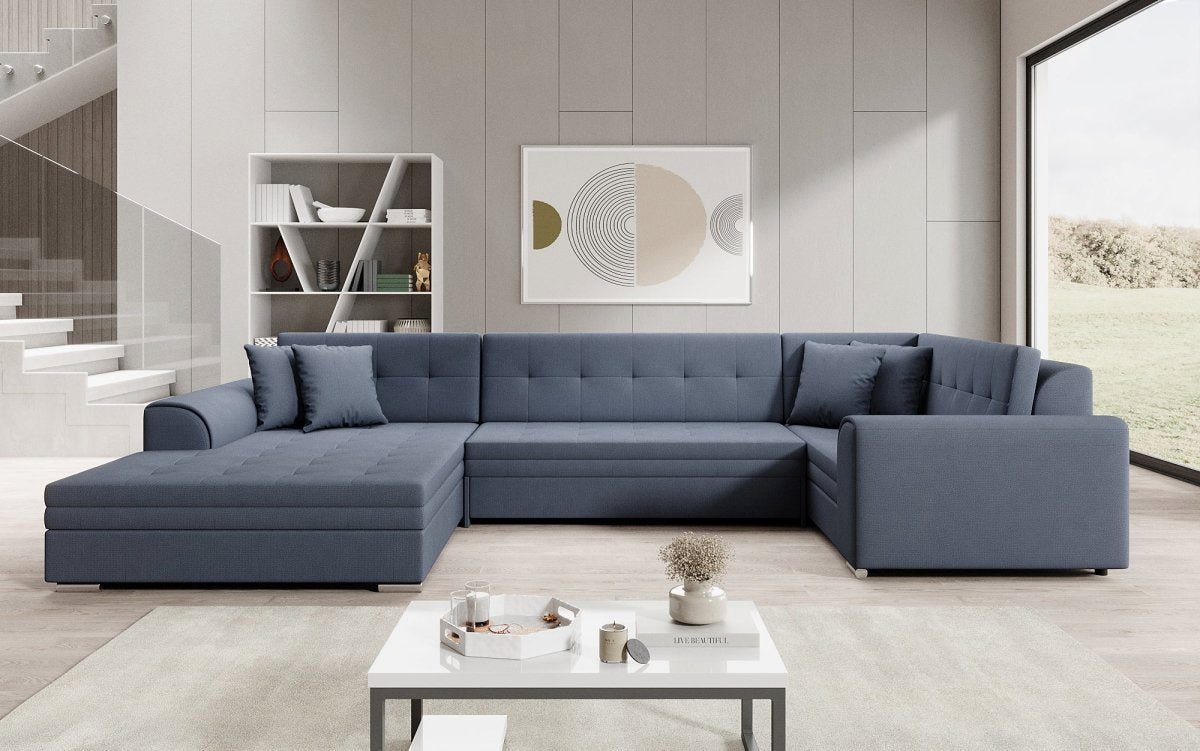 Luxusbetten24 Schlafsofa Designer Sofa Velio, mit Schlaffunktion von Luxusbetten24