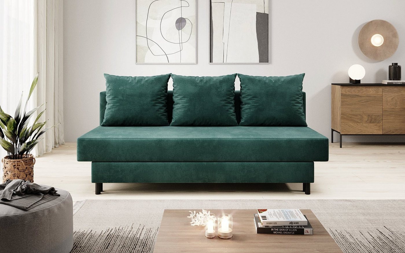 Luxusbetten24 Schlafsofa Designer Sofa Lino, mit Schlaffunktion von Luxusbetten24