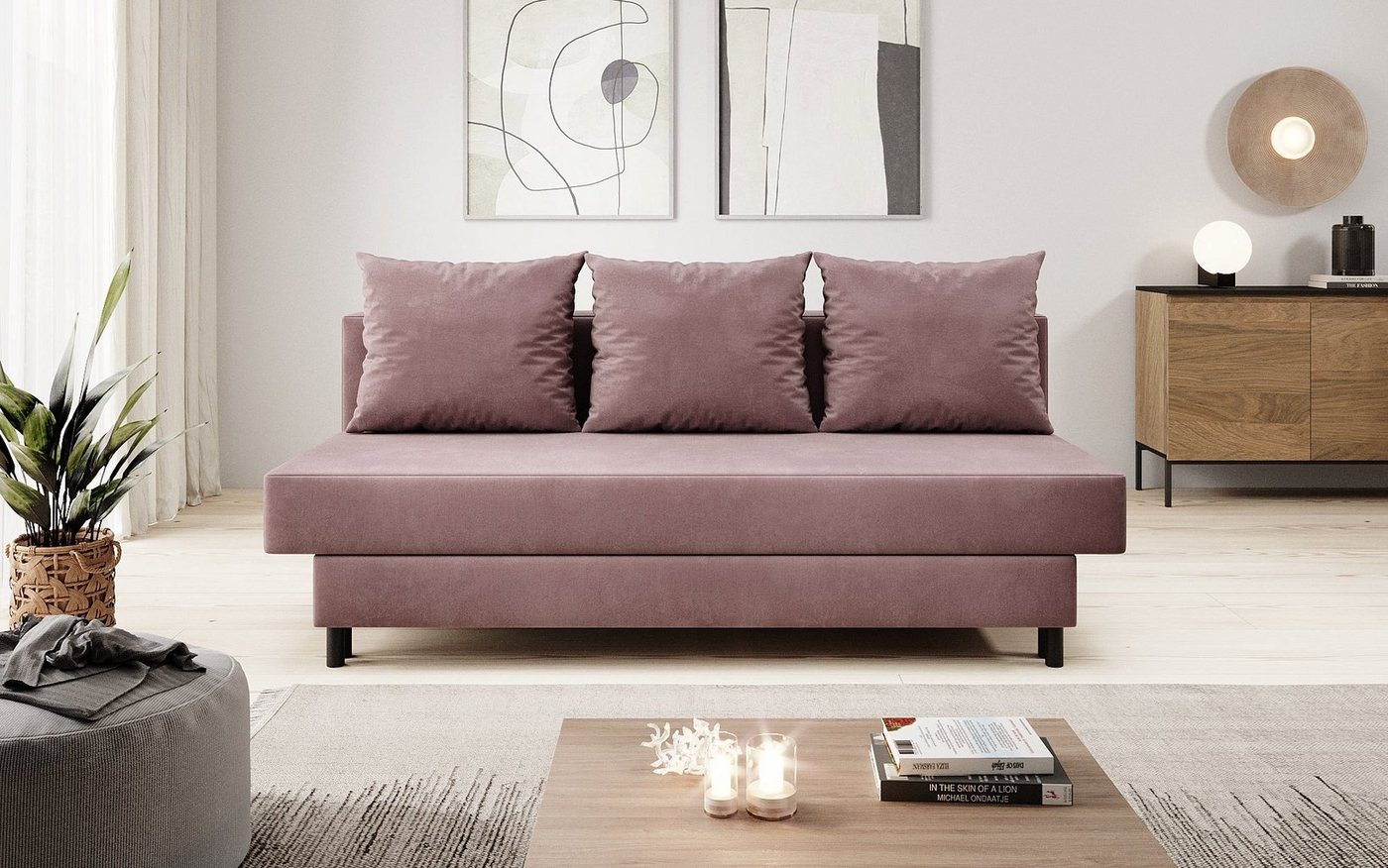 Luxusbetten24 Schlafsofa Designer Sofa Velio, mit Schlaffunktion von Luxusbetten24