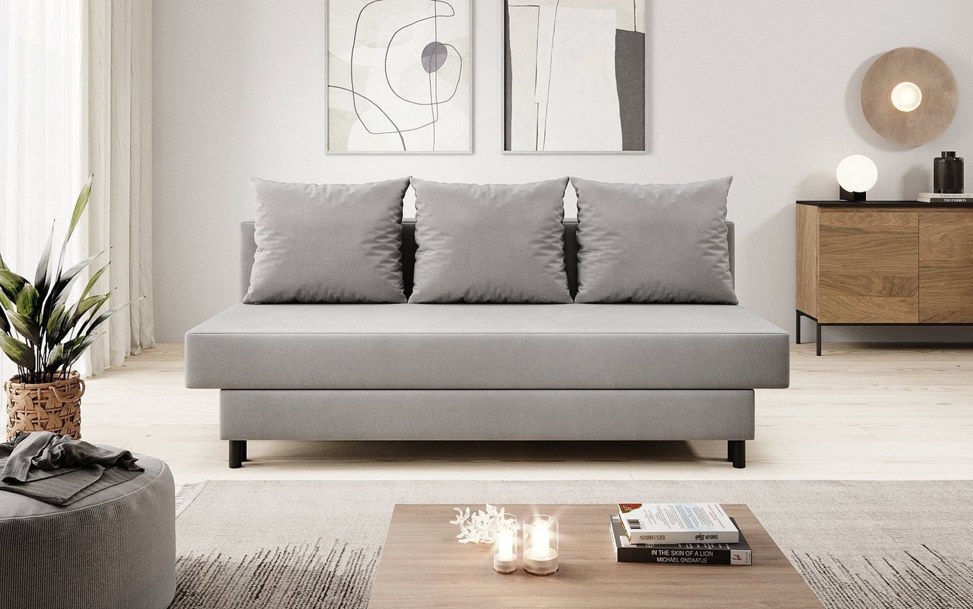 Luxusbetten24 Schlafsofa Designer Sofa Velio, mit Schlaffunktion von Luxusbetten24