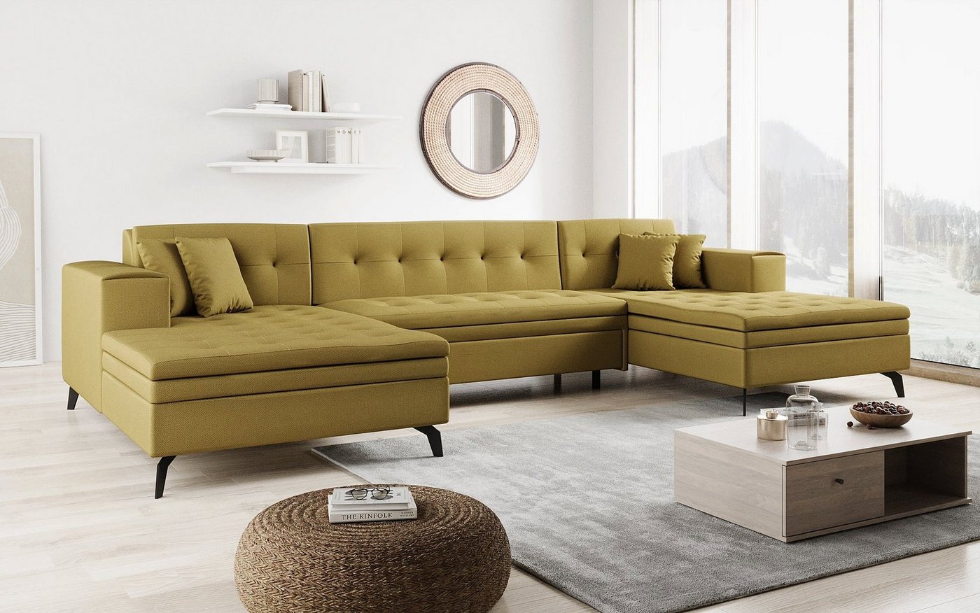 Luxusbetten24 Schlafsofa Designer Sofa Vivana, mit Schlaffunktion von Luxusbetten24