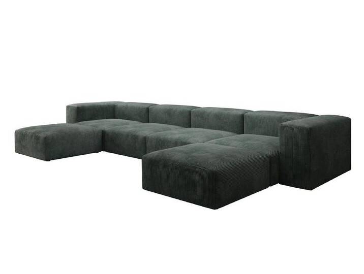 Luxusbetten24 Sofa Designer U Sofa Snug, mit Cordbezug, grün, Grün Luxusbetten24 Sofa Designer U Sofa Snug, mit Cordbezug, grün, Grün von Luxusbetten24