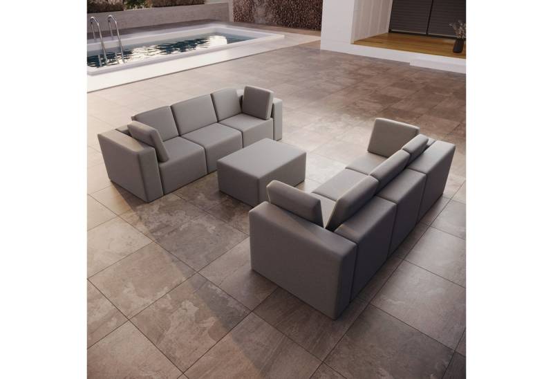 Luxusbetten24 Sofa Modulares Gartensofa Set Eden von Luxusbetten24