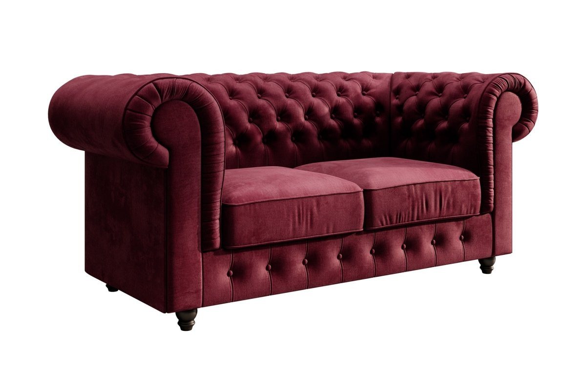 Luxusbetten24 Sofa Chesterfield Sofa Roya, mit Samtbezug von Luxusbetten24