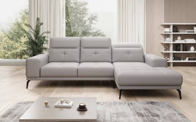 Luxusbetten24 Sofa Designer Sofa Terina, inklusive Beistellhocker von Luxusbetten24