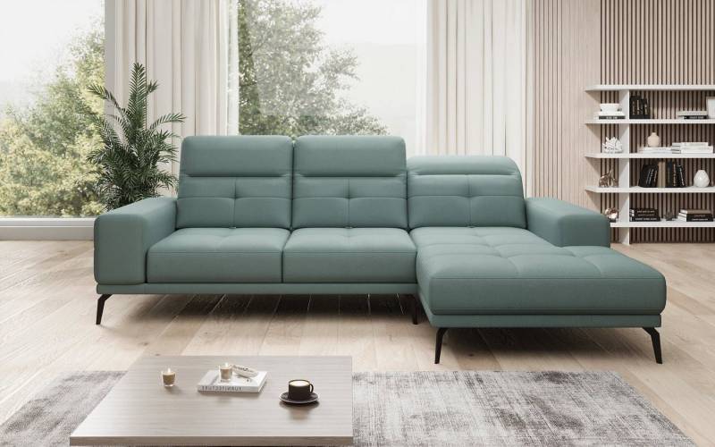 Luxusbetten24 Sofa Designer Sofa Terina, inklusive Beistellhocker von Luxusbetten24